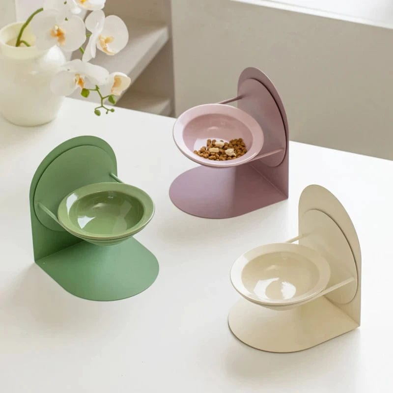 Detachable Adjustable cat ceramic bowl