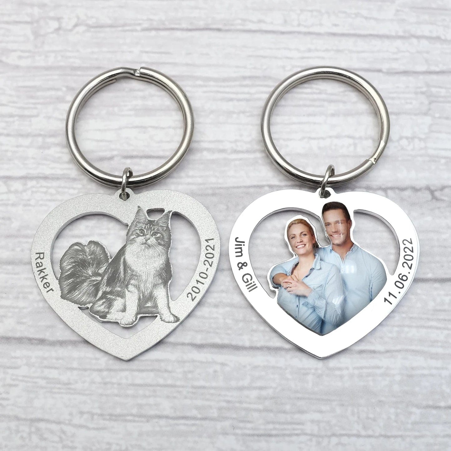 Personalized Pet Picture Cat Keychain