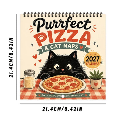 Purrfect Pizza and Cat Naps 2027 Calendar