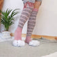 Winter Knee High Cat Paw Socks