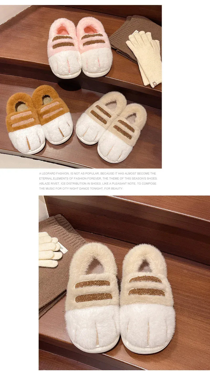 2025 New Cute Cat Paw Slippers