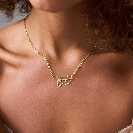 Custom Cat Breeds Personalized Necklace