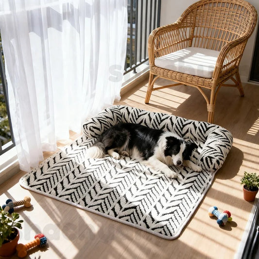 Soft Plush Cat Mat with Pillow