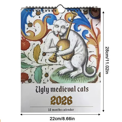 Medieval Cat Calendar 2026