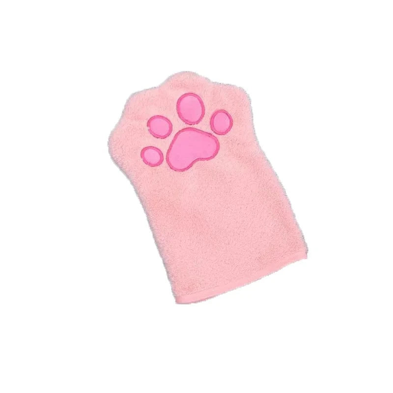 Cat Paw Grooming Glove Towel