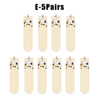 Funny Cat Socks with Fuzzy Balls