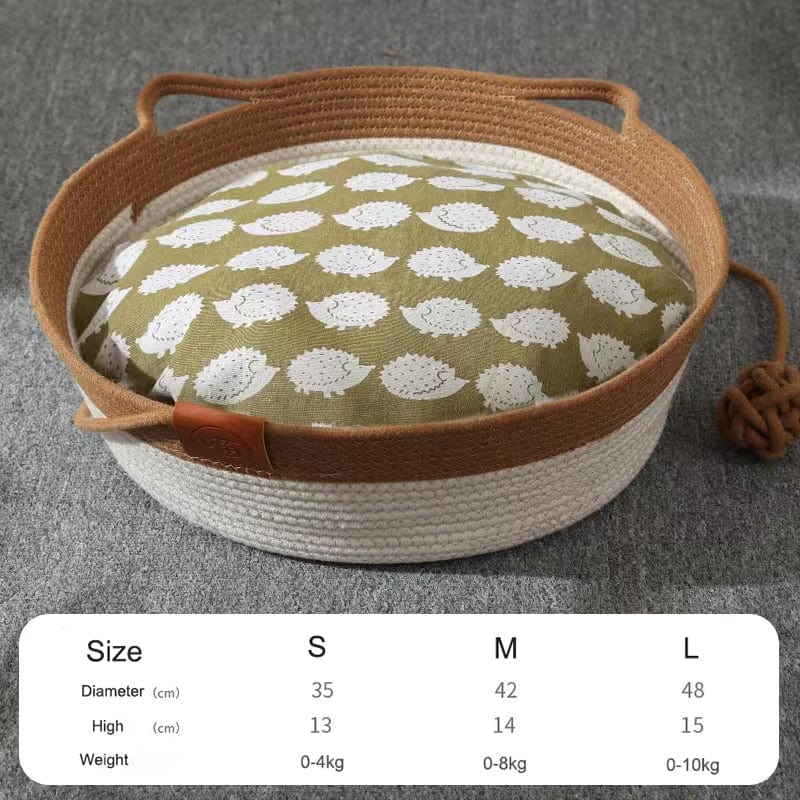 Cooling hand-woven cat bed online