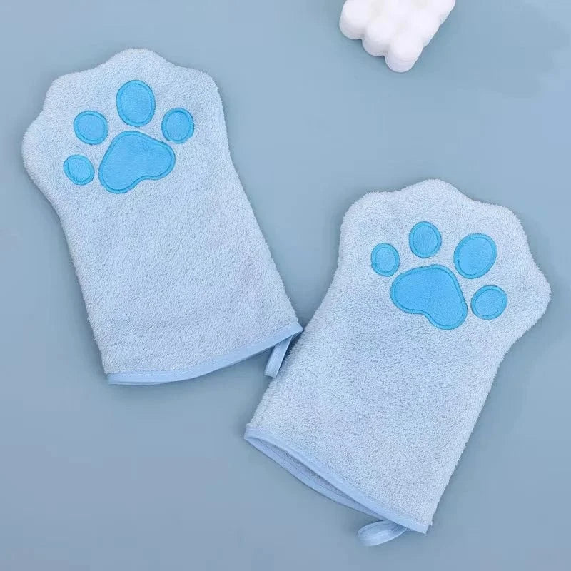 Cat Paw Grooming Glove Towel