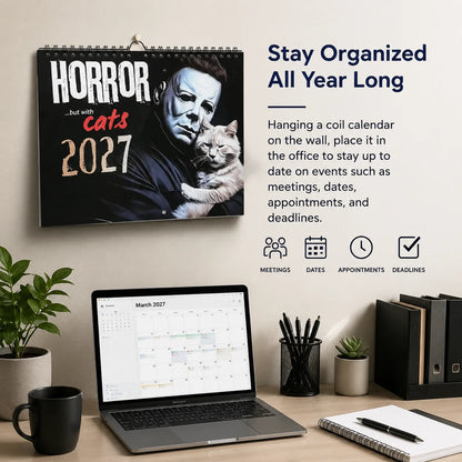 2027 Spooky Horror Cat Calendar