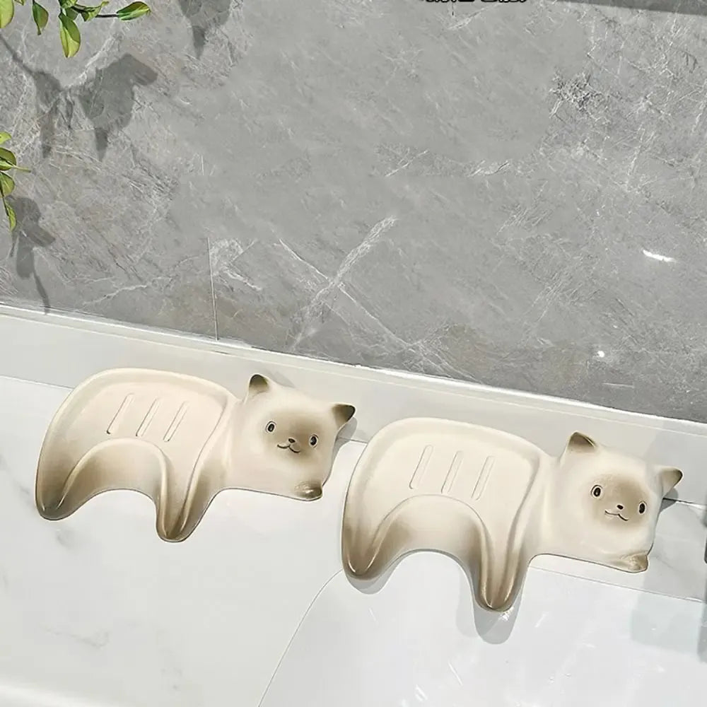 Creative Ceramic Cat Soap Box