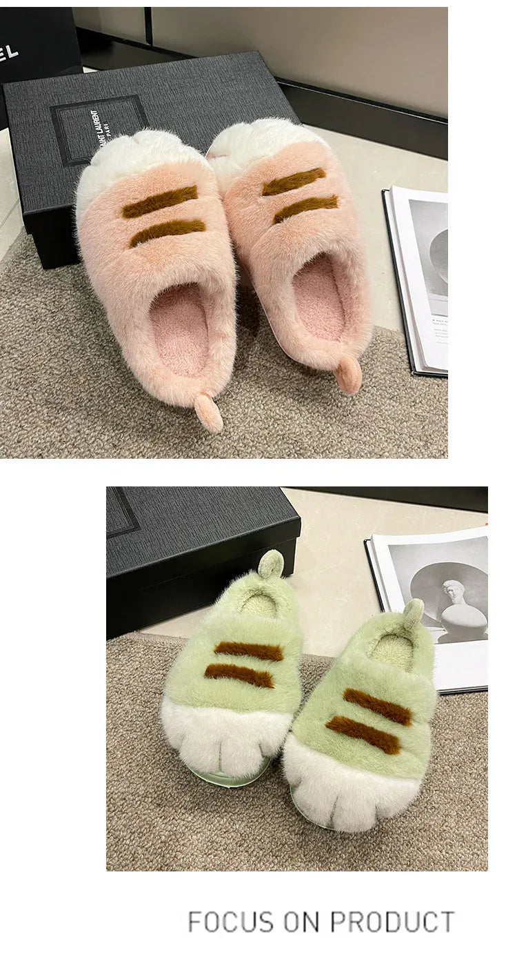 2025 New Cute Cat Paw Slippers
