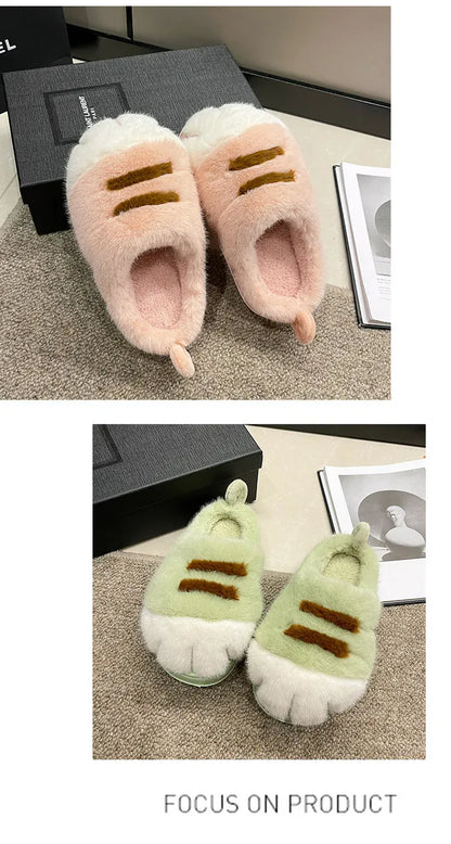 2025 New Cute Cat Paw Slippers