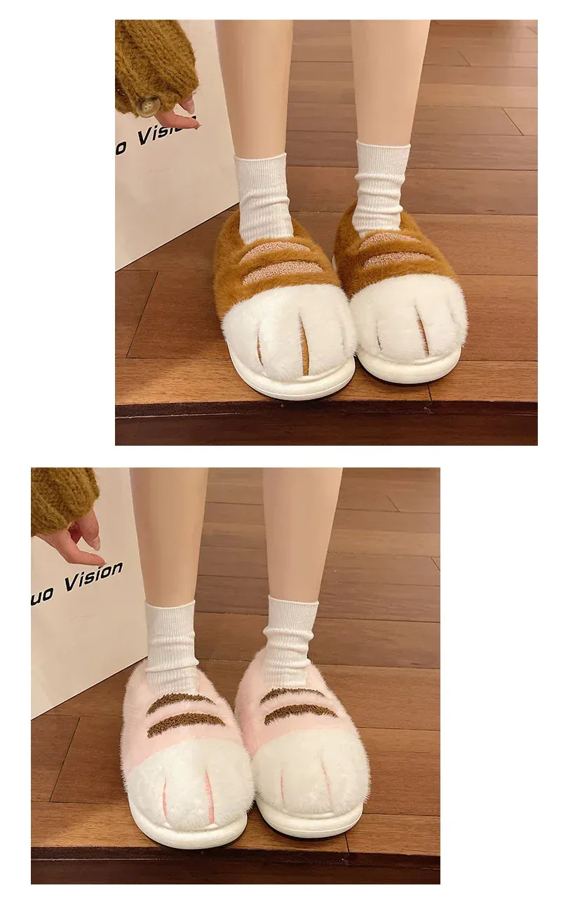 2025 New Cute Cat Paw Slippers