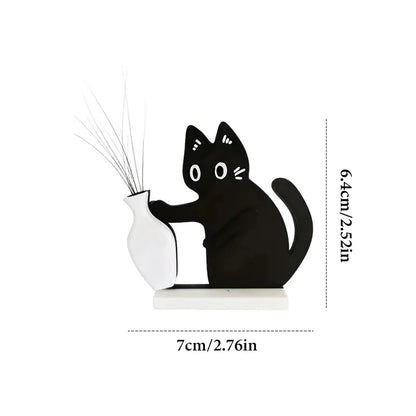 Black Cat Whiskers Memorial Magnet