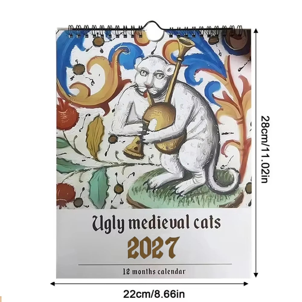 Ugly Medieval Cats Calendar 2027