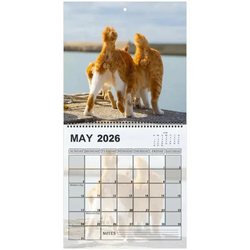 2026 Cat Butt Funny Calendar