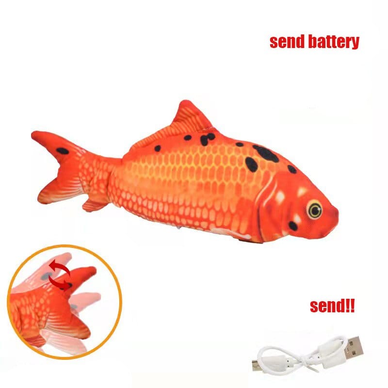 Cat electric fish toy for interactive playtime