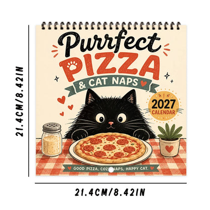 Purrfect Pizza and Cat Naps 2027 Calendar