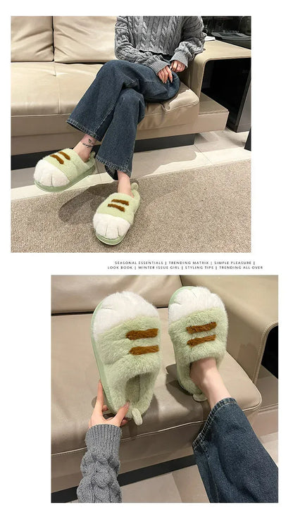 2025 New Cute Cat Paw Slippers