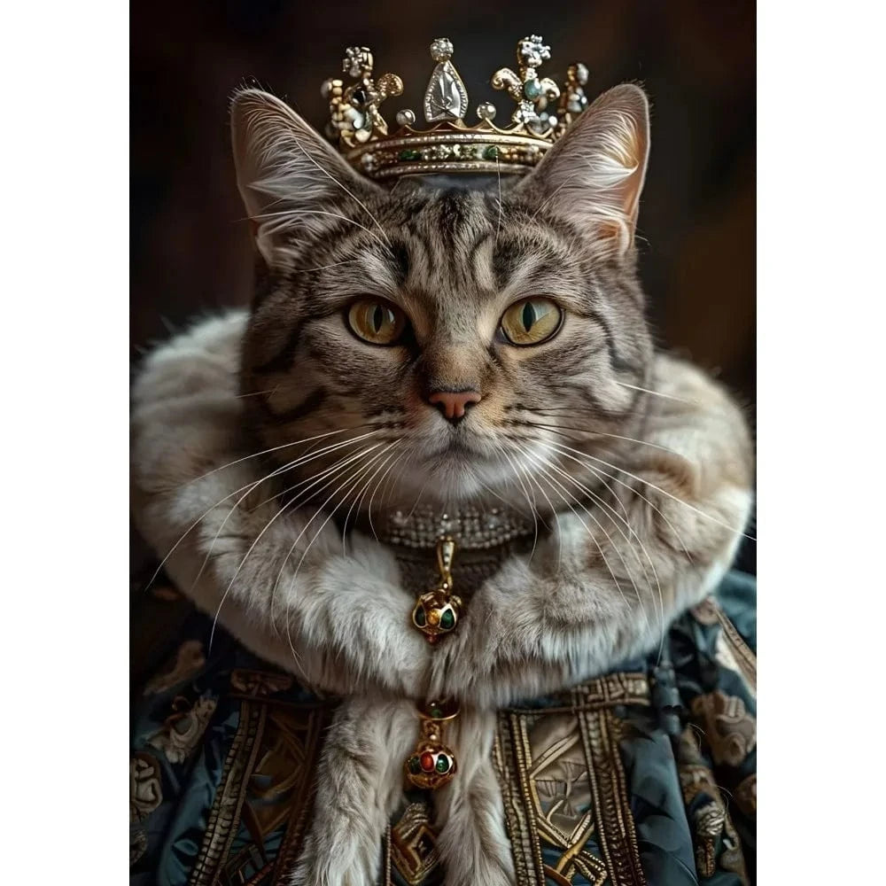 Royal Cat Funny Waterproof Posters