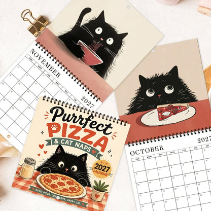 Purrfect Pizza and Cat Naps 2027 Calendar