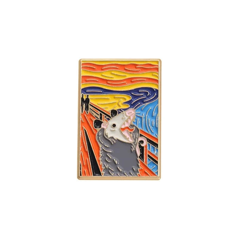 Cats in Oil Painting Enamel Pin 