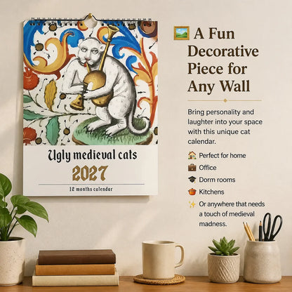 Ugly Medieval Cats Calendar 2027
