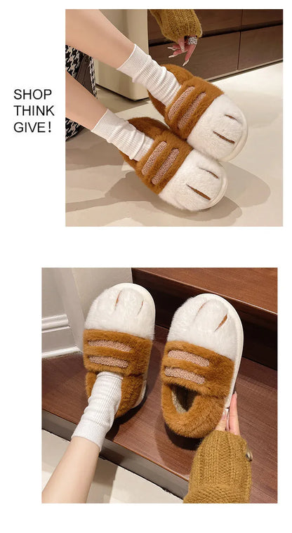 2025 New Cute Cat Paw Slippers