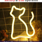 Neon cat light collection with LED technology