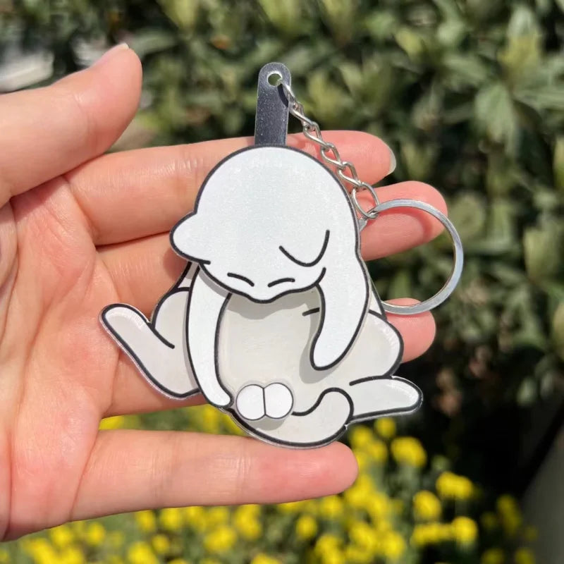 Cute Pull Play Cat Keychain