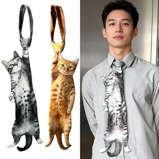 Silky Cat Tie for Cat Lovers