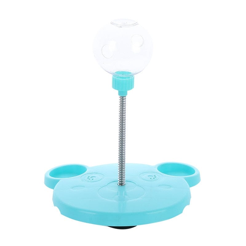 Cat toy feeder with swinging motion