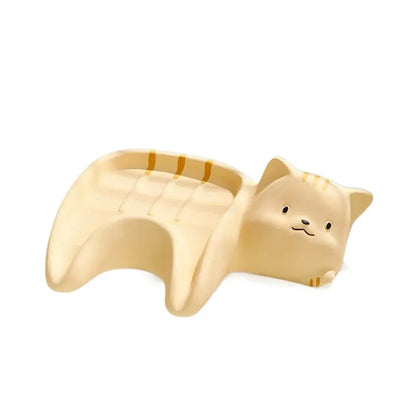 Creative Ceramic Cat Soap Box