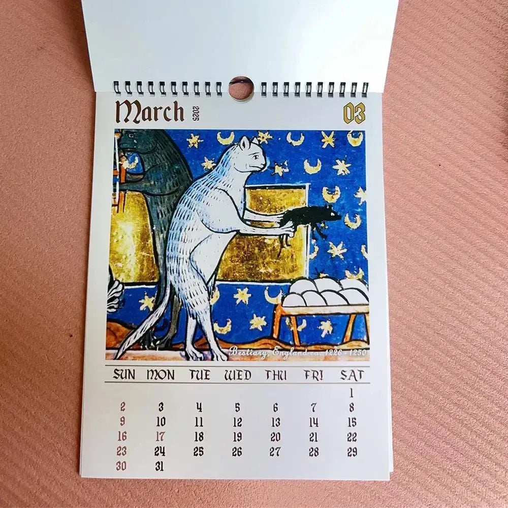 Medieval Cat Calendar 2026