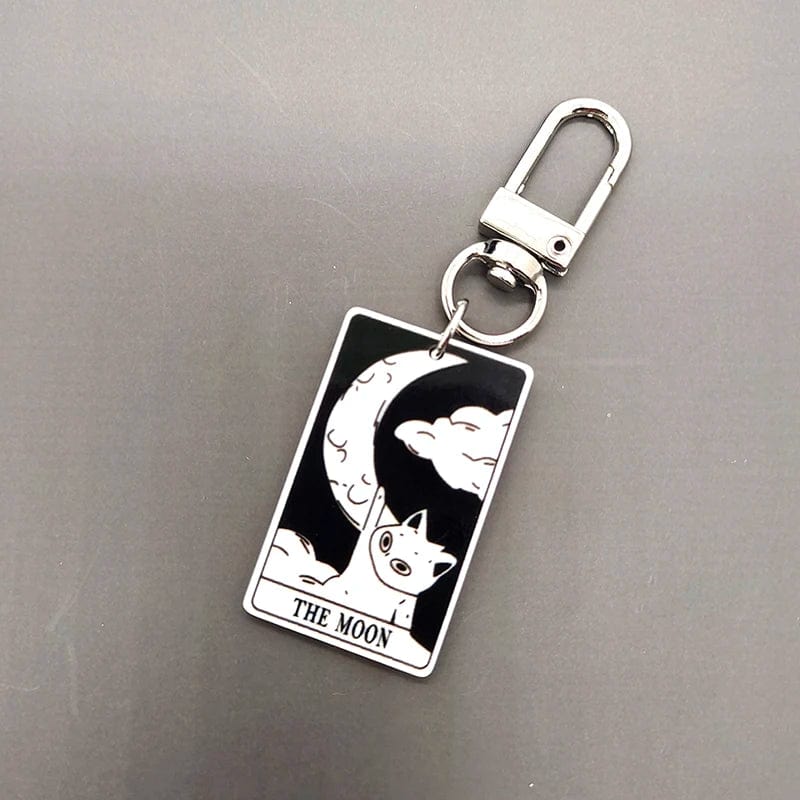 Funny Cat Tarot Card Keychains