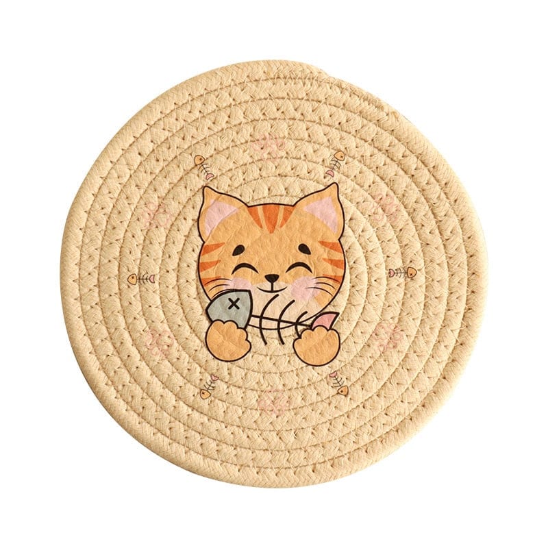 Cute cat breeds depicted on long-lasting coasters