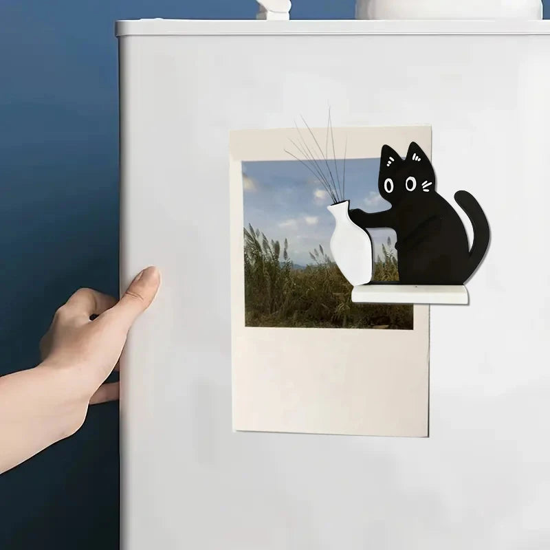 Black Cat Whiskers Memorial Magnet