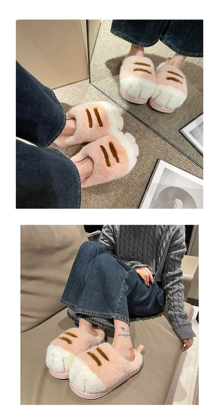 2025 New Cute Cat Paw Slippers