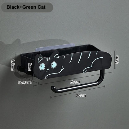 Adorable cat bathroom organizer