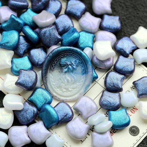 80pcs Glittering Cat Head Wax Beads