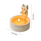 Whimsical White Cat Candle Holder