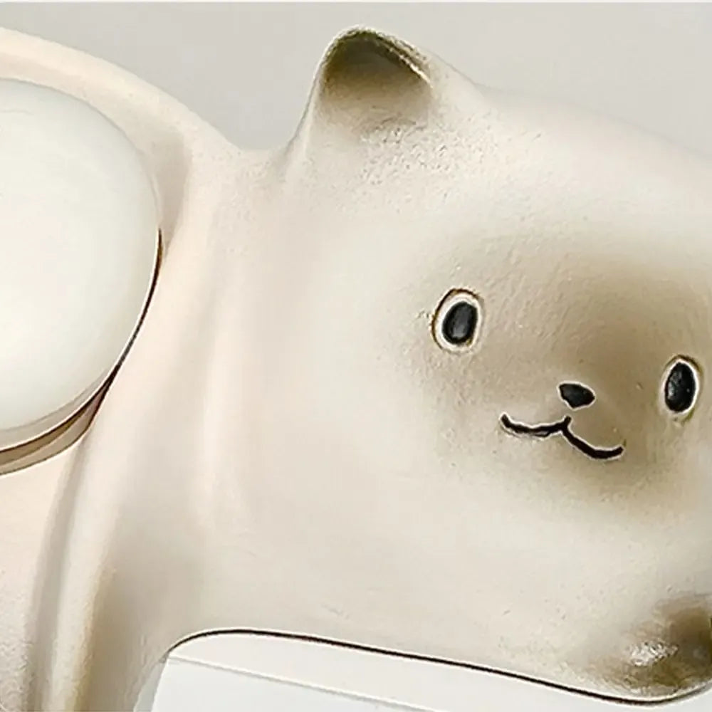 Creative Ceramic Cat Soap Box