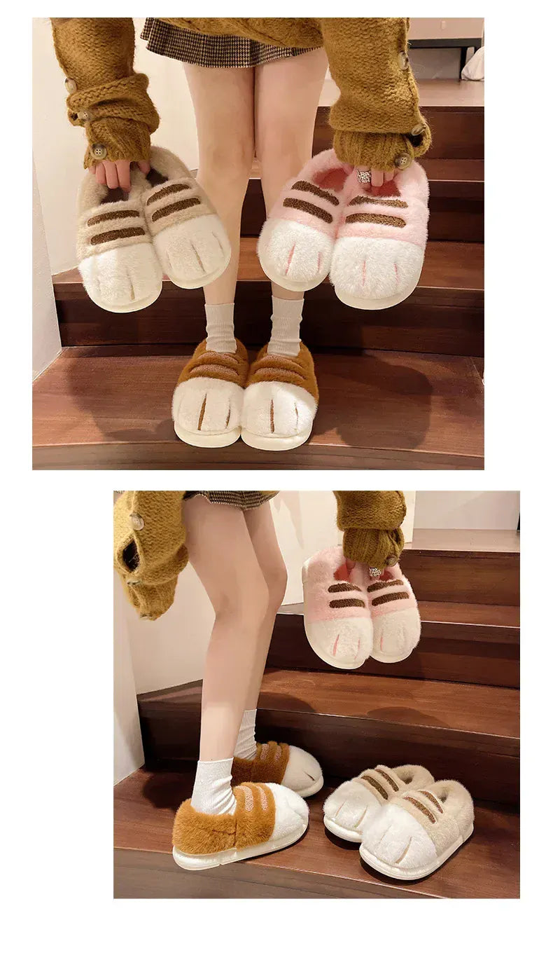 2025 New Cute Cat Paw Slippers