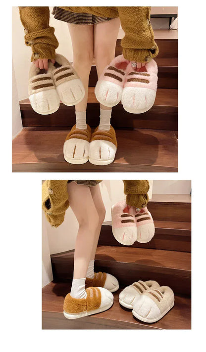 2025 New Cute Cat Paw Slippers