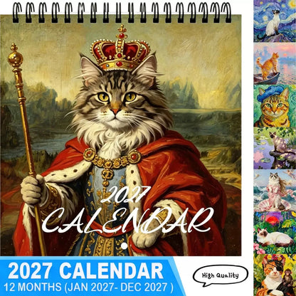2027 Classic Painting Wall Cat Calendar