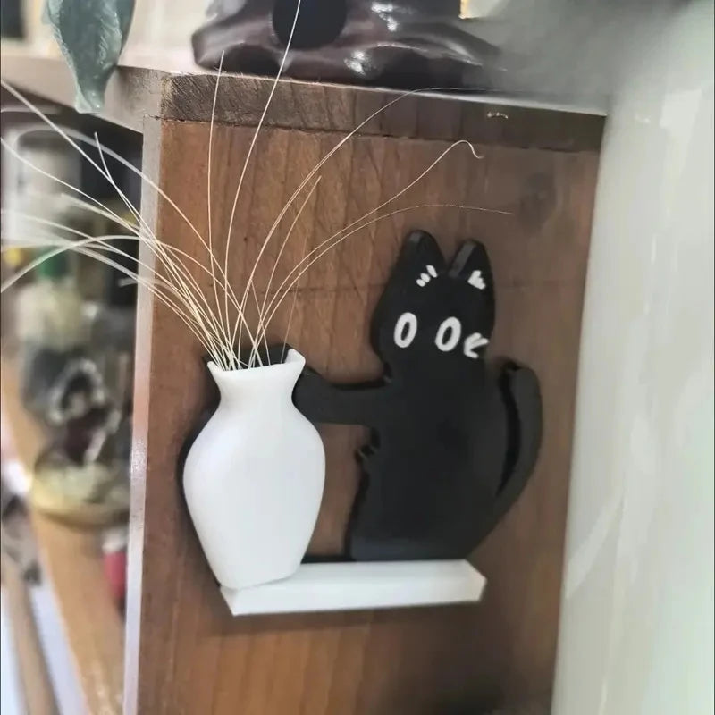 Black Cat Whiskers Memorial Magnet