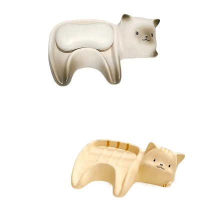 Creative Ceramic Cat Soap Box