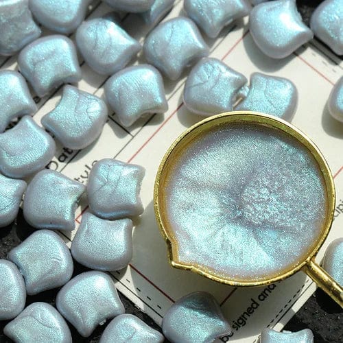 80pcs Glittering Cat Head Wax Beads