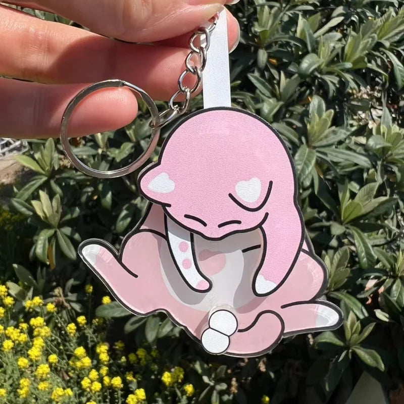 Cute Pull Play Cat Keychain