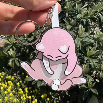 Cute Pull Play Cat Keychain